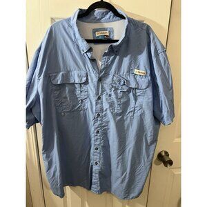 Magellan Fish Gear Shirt Adult 3XL Blue Angler Fit MagWick Vented Short Sleeve